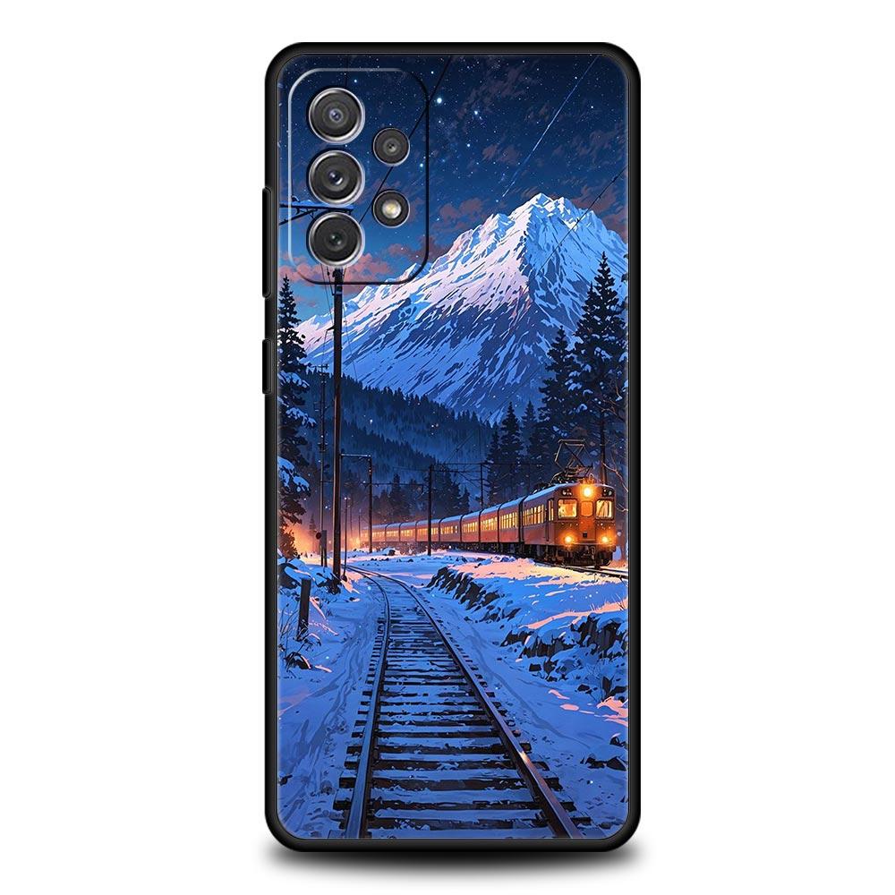 Japanese Anime Landscape Art Case for Samsung A51 A71 A21S A12 A11 A15 A25 A31 A41 A23 A33 A53 A73 A05S A13 5G A35 A55 Cover