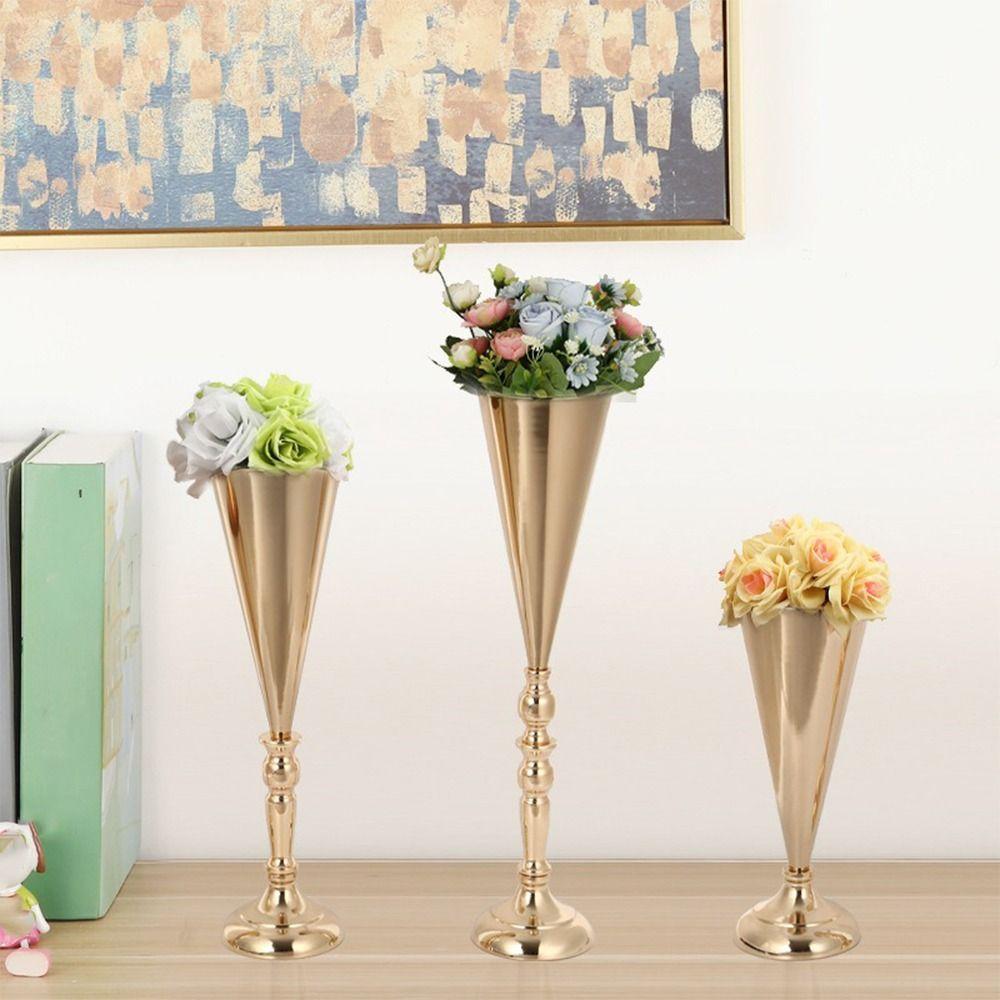 Romantic Wedding Flower Vases European Style Centerpiece Vases Metal Vases  Home Wedding Decor