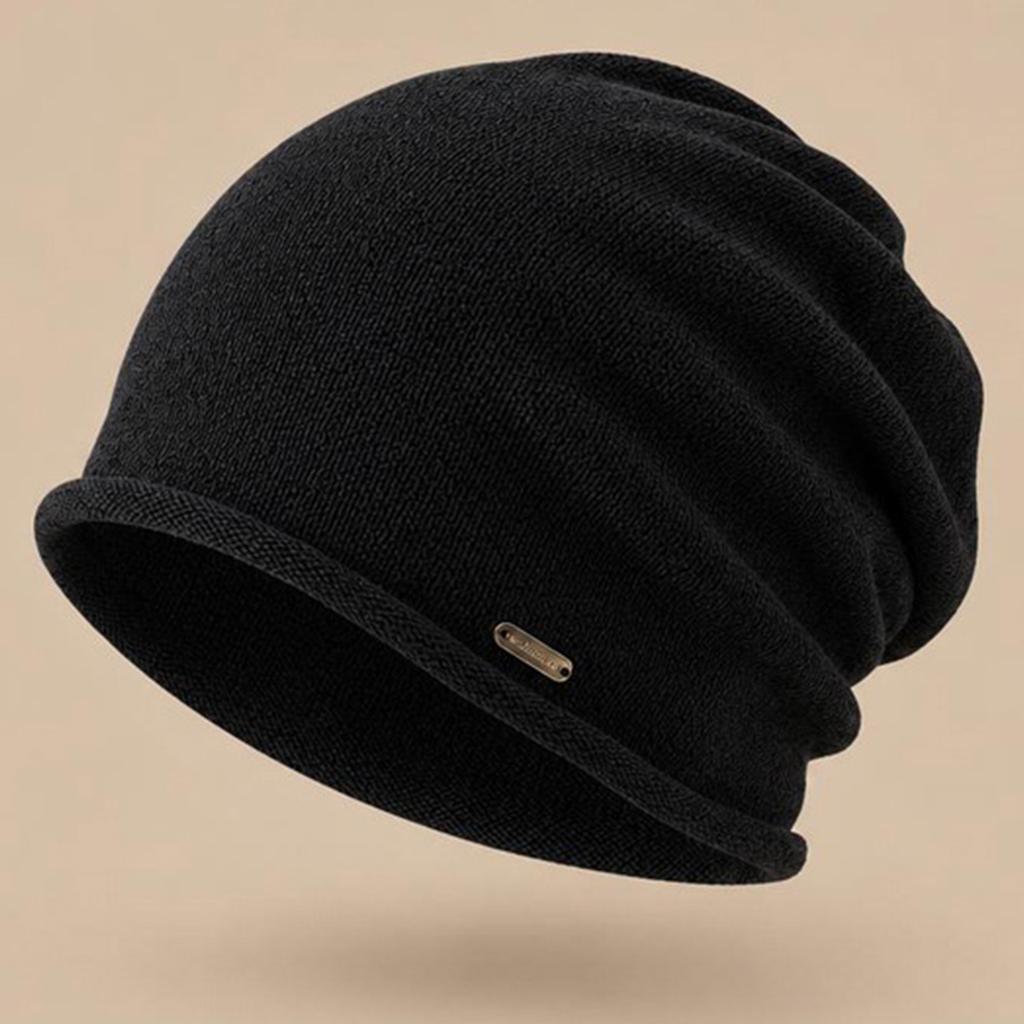 Unisex Slouchy Vinterlue for Menn og Kvinner Stor Omkrets Allsidig Strikket
