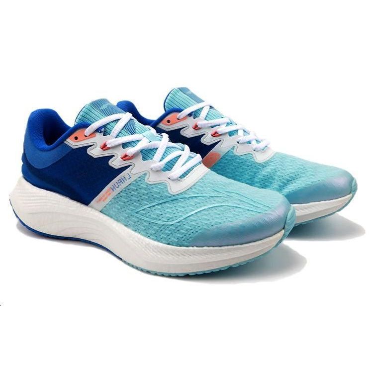 Li Ning Yue Ying Shock Absorbing Non-Slip Wear-Resistant Breathable Low-Top Running Shoes Men Sneakers Blue White ARHS035-5