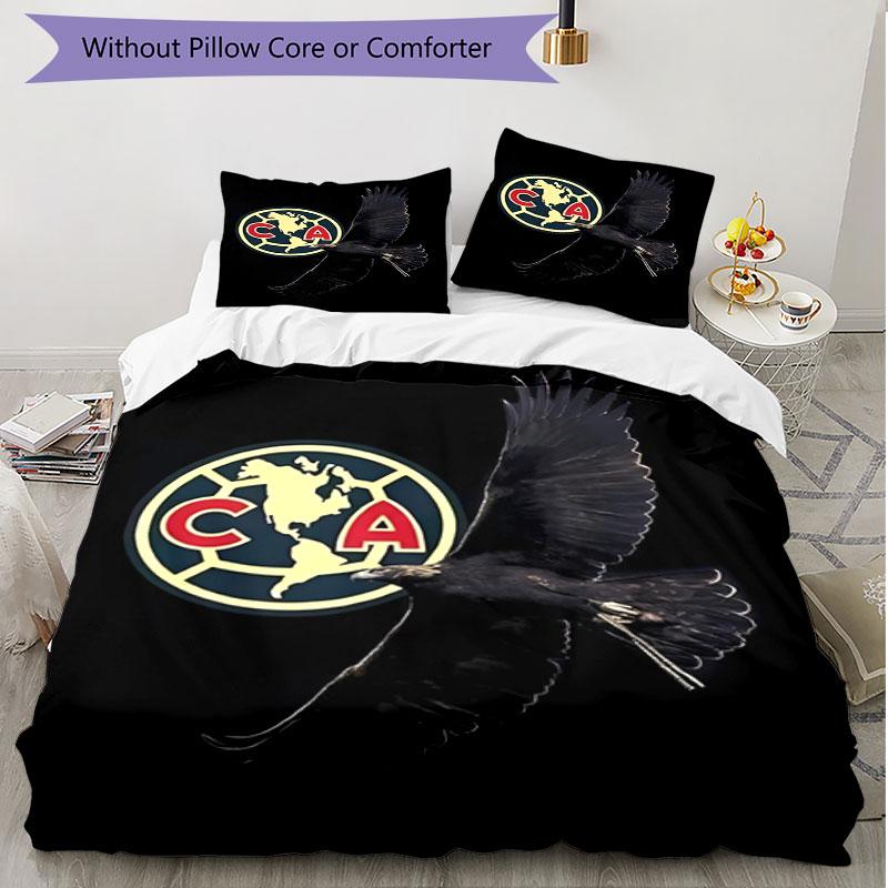 3pcs Duvet Cover Set (1*Duvet Cover + 2*Pillowcase, Without Core), Club America Print Soft All‑Season Bedding Set, Home Bedroom Decor Gift