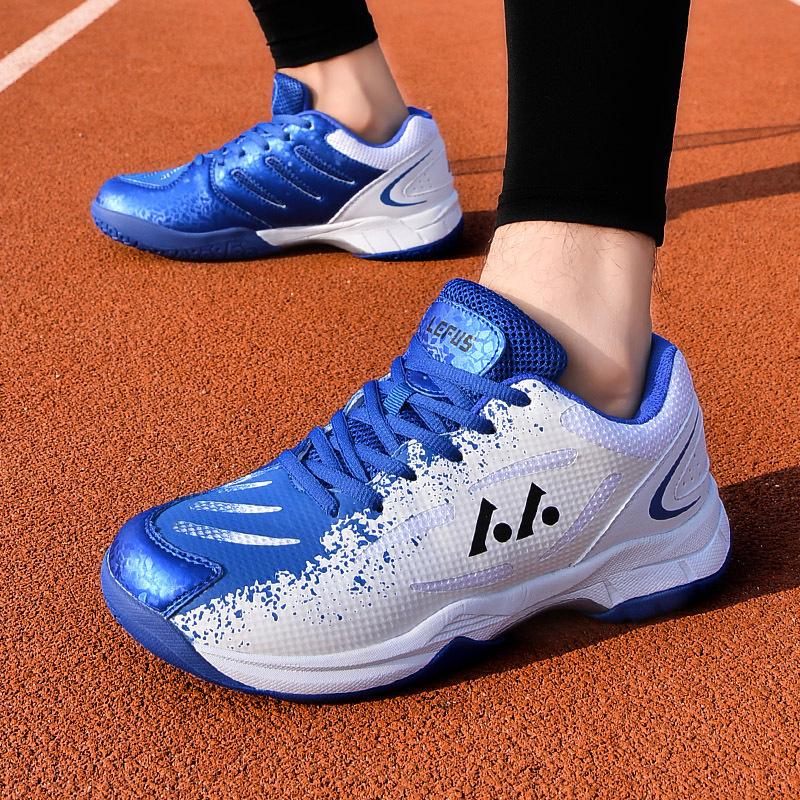 2026 LEFUS Black White Mens Badminton Sneakers Tennis Female Non-slip Outdoor Sports Training Athletics Sports Sneakers