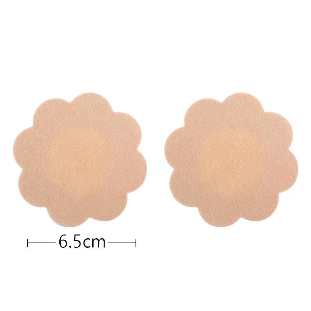 

2pcs Silicone Nipple Cover Lift Up Bra Sticker Adhesive Invisible Bra Breast Pasty Women Chest Petals Reusable Strapless Bras as picture