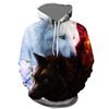 2026 New Men's Autumn/Winter Long-Sleeve Hoodie Euro-American Street Style 3D Wolf PrintUnisex Woman's