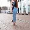 High-waisted Peach Hip Jeans Female Pencil Trousers Women's Trousers Stretch Denim Hip Lifting Trousers