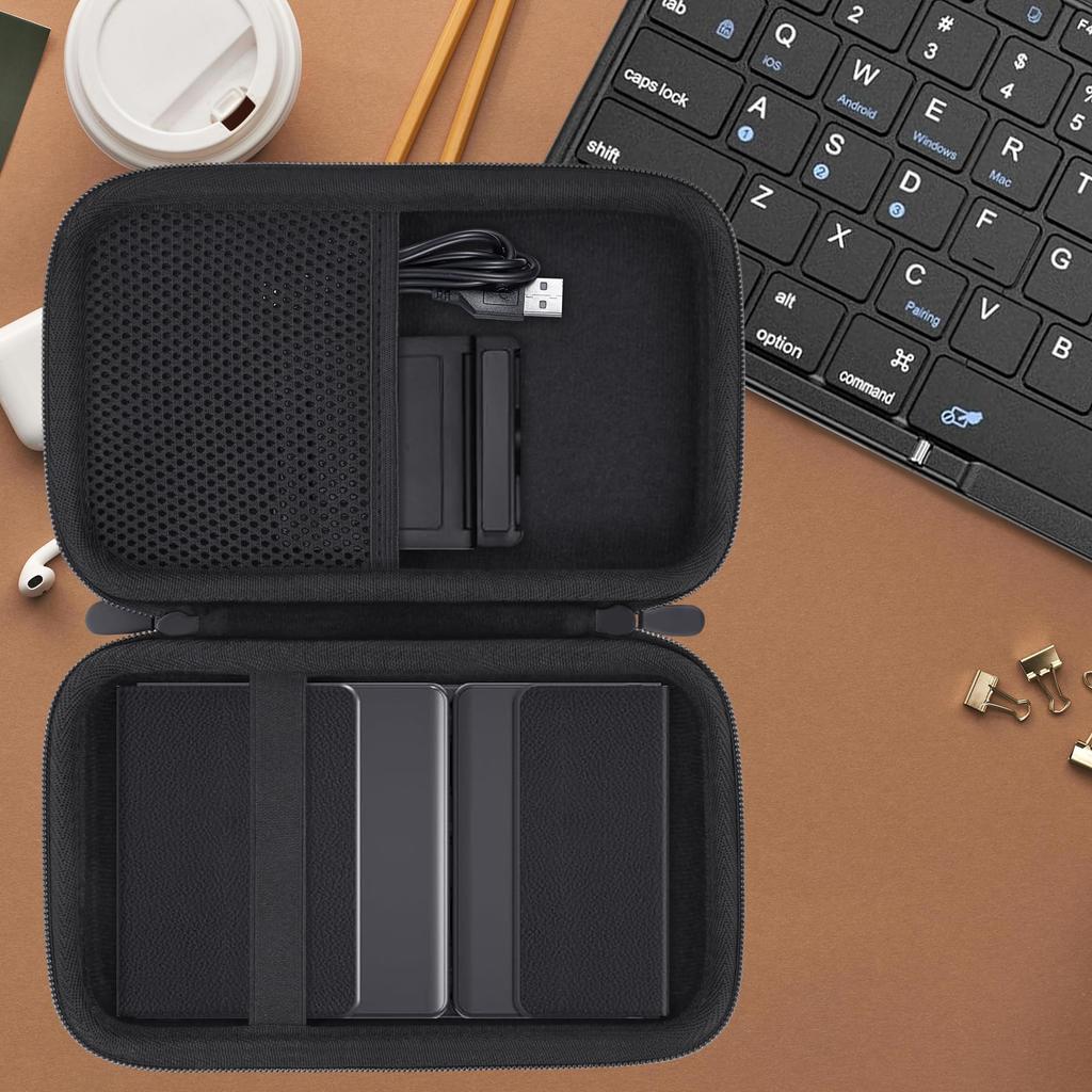 (Aenllosi Storage Case) Omikamo/Ewin Wireless Foldable Bluetooth Keyboard with Touchpad for iPad, Black