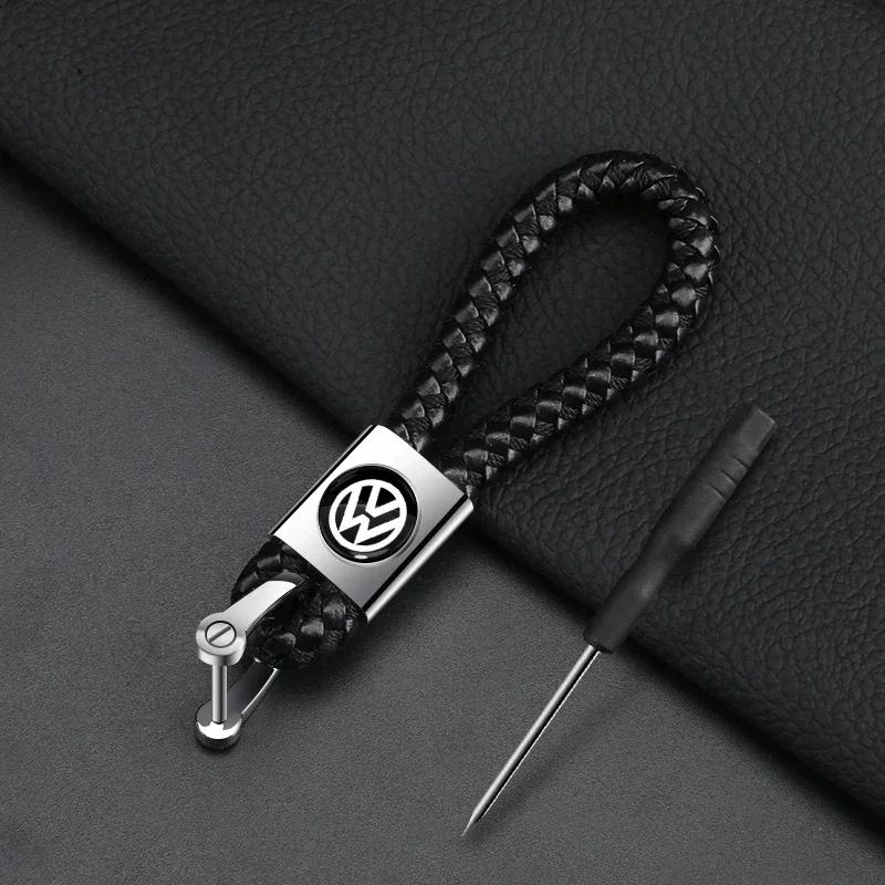 Pentru Volkswagen Metal Piele Breloc Auto Inel Cheie Insignă Accesorii Pentru Volkswagen Golf-5 6 7 MK6 Jetta Lavida Polo Tiguan Pass