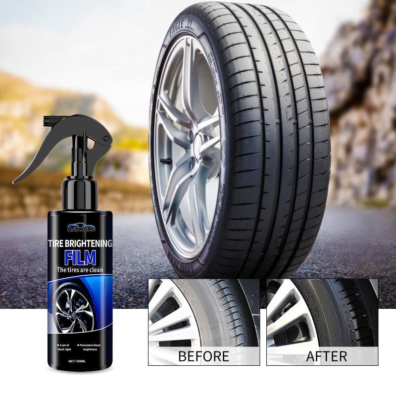 Car Tire Shine Spray 100ml Ceramic Coating High Gloss Hydrophobic Refurbishing Agent for Automotive Tires