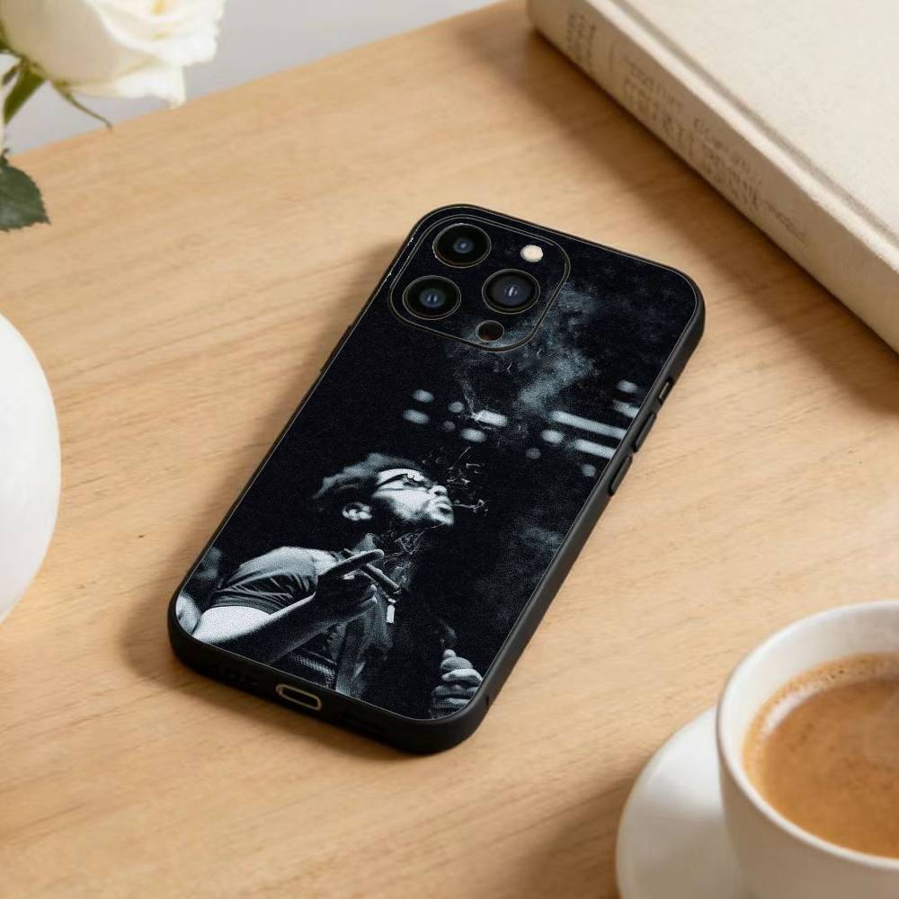 The Weeknd  Phone Case For iPhone 17 16 15 14 13 12 Max Plus Silicone Black Cover