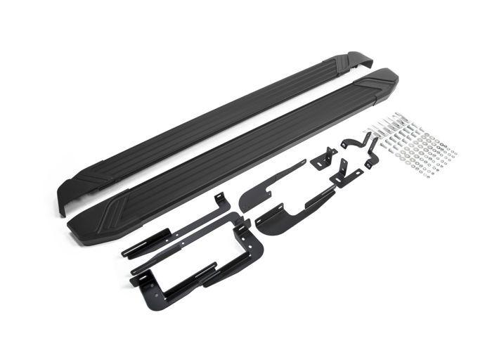 JJ-AUTOMOTIVE Aluminum Running Boards Kia Sportage SL 2010-2015 - 2 Pieces - ABE Certificate - Black