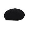 VARZAR VA Curved Logo Easy Fit Newsboy Cap Black