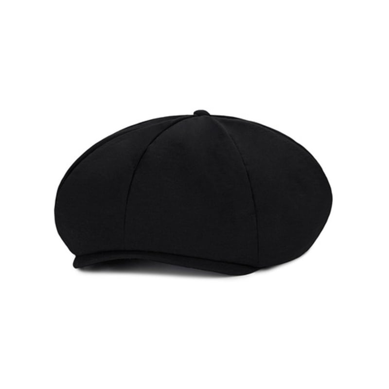 VARZAR VA Curved Logo Easy Fit Newsboy Cap Black