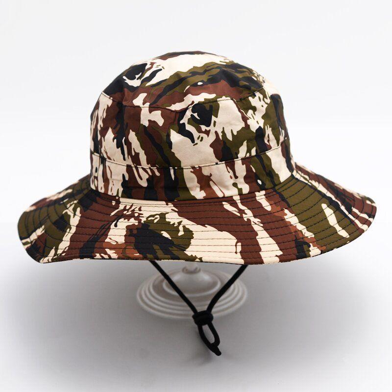 UPF 50+ Kova Şapka Erkek Kadın Bob Boonie Şapka Yaz UV Koruma Kamuflaj Kap Askeri Ordu Yürüyüş Taktik Açık güneş şapkası