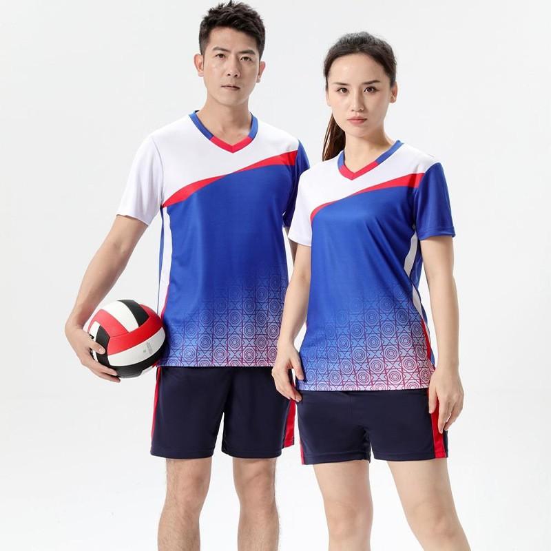 Unisex Volleyball Uniform Set Team Sports Training Competition Breathable Athletic Wear