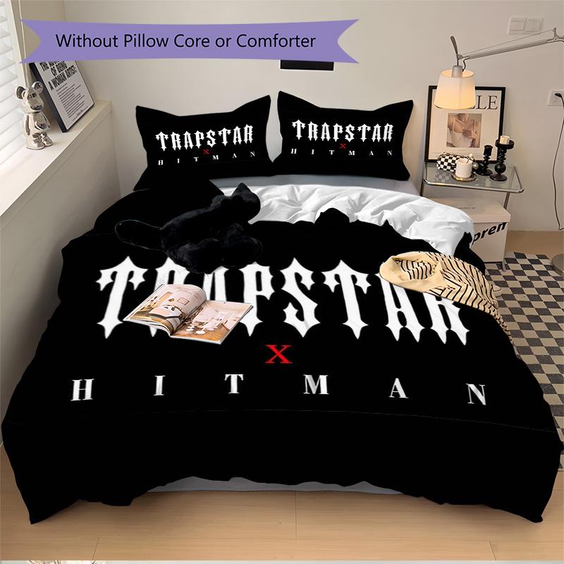 Trapstar X Hitman Collaboration Print 3Pcs Bedding Setduvet Cover With 2 Bedropillowcase Home Birthday Gift