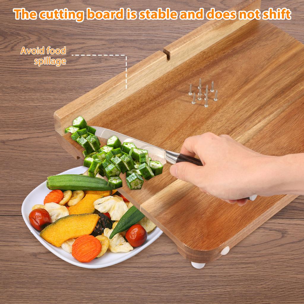 Taglieri in Legno Pannello da Taglio Frutta Verdura con Punte Superficie Liscia Tagliere da Cucina per Disabili per Persona Disabile