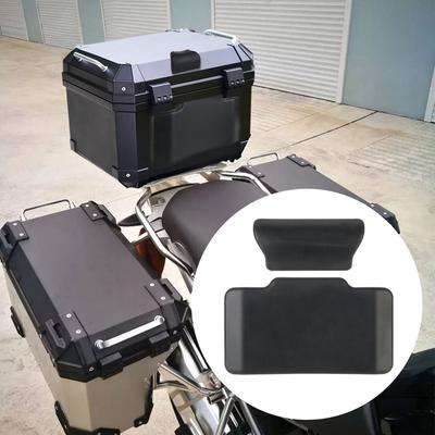 1ks Černý PU Potah houby Motocykl Opěradlo Polštář Protektor Lazyback Protektor Zadní Pouzdro Polštář Příslušenství pro motocykly Univerzální