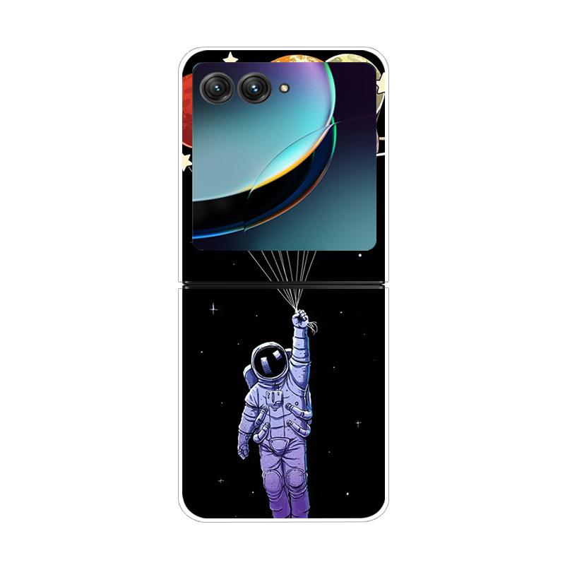 For Moto Razr40 Ultra 5G Case Plastic Wolf Lion Marble PC Hard Back Covers for Motorola Razr 40 Ultra Razr+ Razr4 2023 Capa