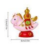 Good Luck Horse Statue Rotatable Figurine Decor for Wealth 2026 Chinese New Year Decoration for Home Office Store School