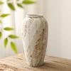 French Retro Wabi-Sabi Style High-End Ceramic Vase Jingdezhen Pot Living/Dining/Bedroom/Office Flower Arrangement Decor Dried