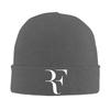 New RF Roger Logo Beanie For Unisex Women Winter Knitted Skull Cap