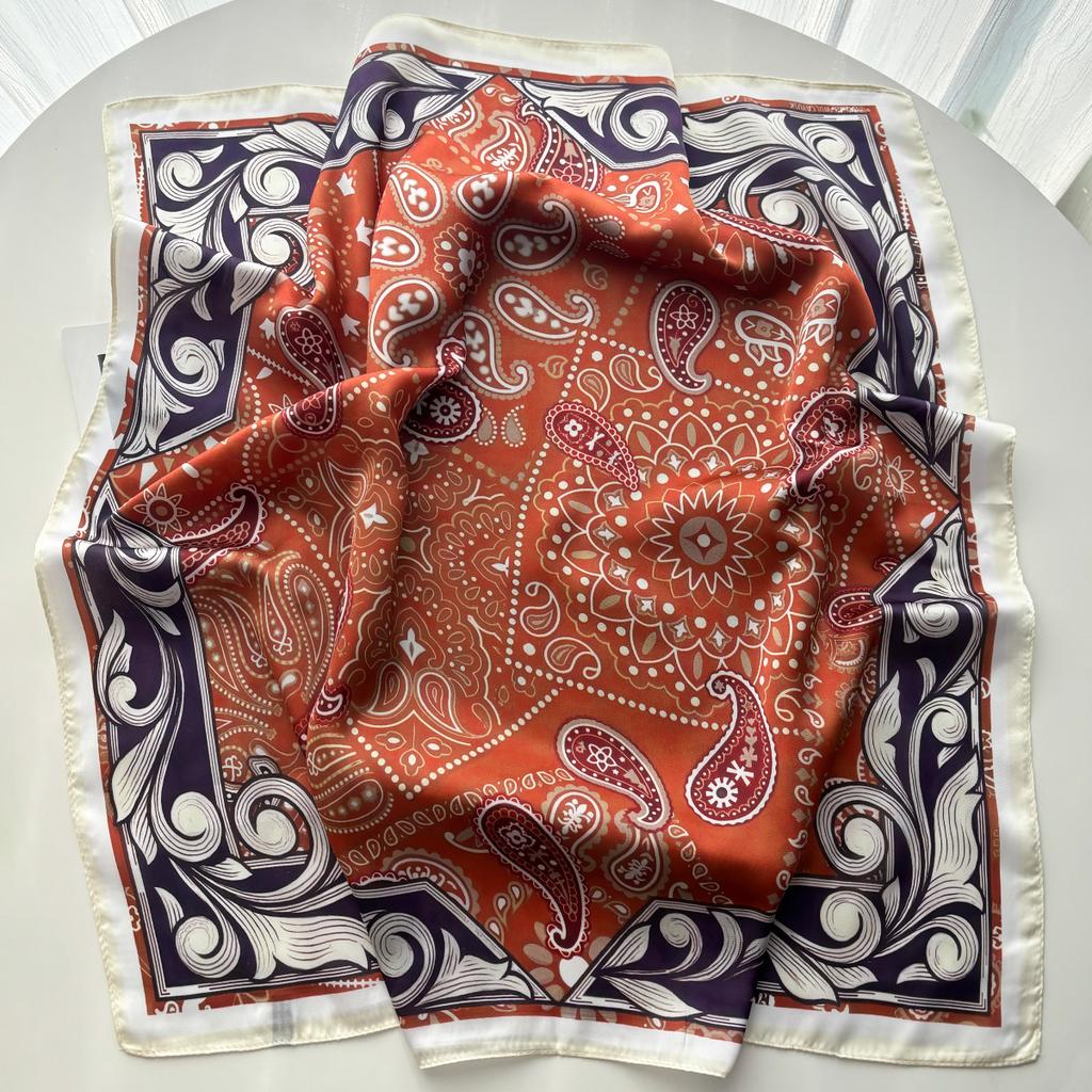 Design Druck Quadratisches Seidentuch Damen Halstuch Bandana Foulard Damen Schal Tücher Wickeltuch Kopf Haarband Krawatten