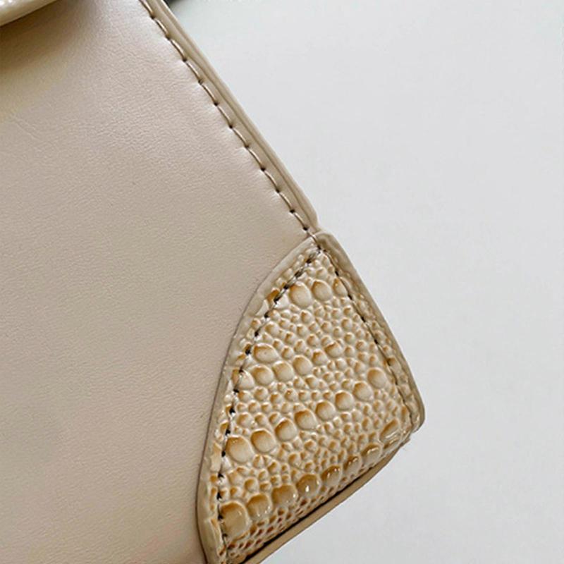 PU Leather Crossbody Bag For Ladies Functional Designs Shoulder Bag Casual Top Handle Purse Office Satchel Purses  Red