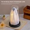 Halloween Decor Light Up Ghost in Plastic Cloche Halloween Decorations Indoor Halloween Ghost Night Light for Home Decorations