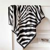 Breathable Stripes Square Headscarf Lightweight Printed Silk Scarf 90 CM Square Scarf  Outdoor