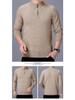 Men's New Arrival Half-Zip Knit Sweater - Thick, Warm, Pure Color for Autumn/Winter