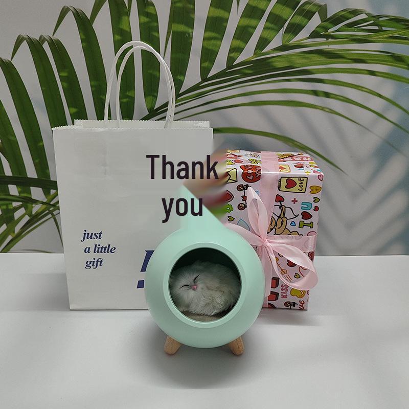 Kreatives Katze Atmosphäre Nachtlicht - USB Wiederaufladbar, Kinder Touch Nachttischlampe