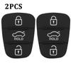 1/2PCS Replacement 3 Buttons Remote Key Fob Case Rubber Pad For Hyundai I10 I20 I30 IX35 Kia K2 K5 Rio Sportage Flip Key Parts