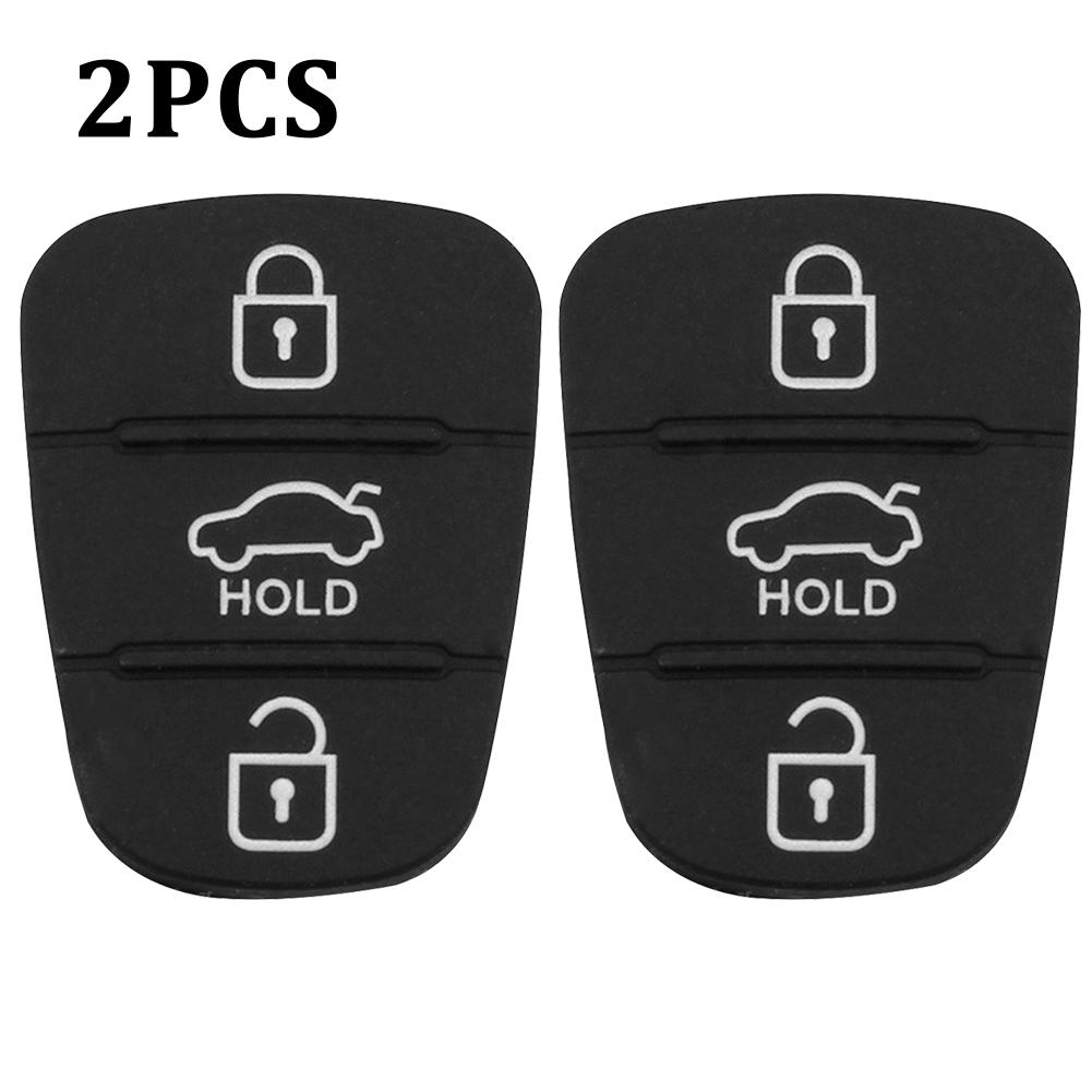 1/2PCS Replacement 3 Buttons Remote Key Fob Case Rubber Pad For Hyundai I10 I20 I30 IX35 Kia K2 K5 Rio Sportage Flip Key Parts
