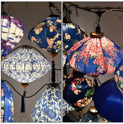 12 Inch Classic Palace Lantern Vietnam Mid-autumn Silk Cloth Lantern New Year Chinese Spring Festival Party Hanging Decor