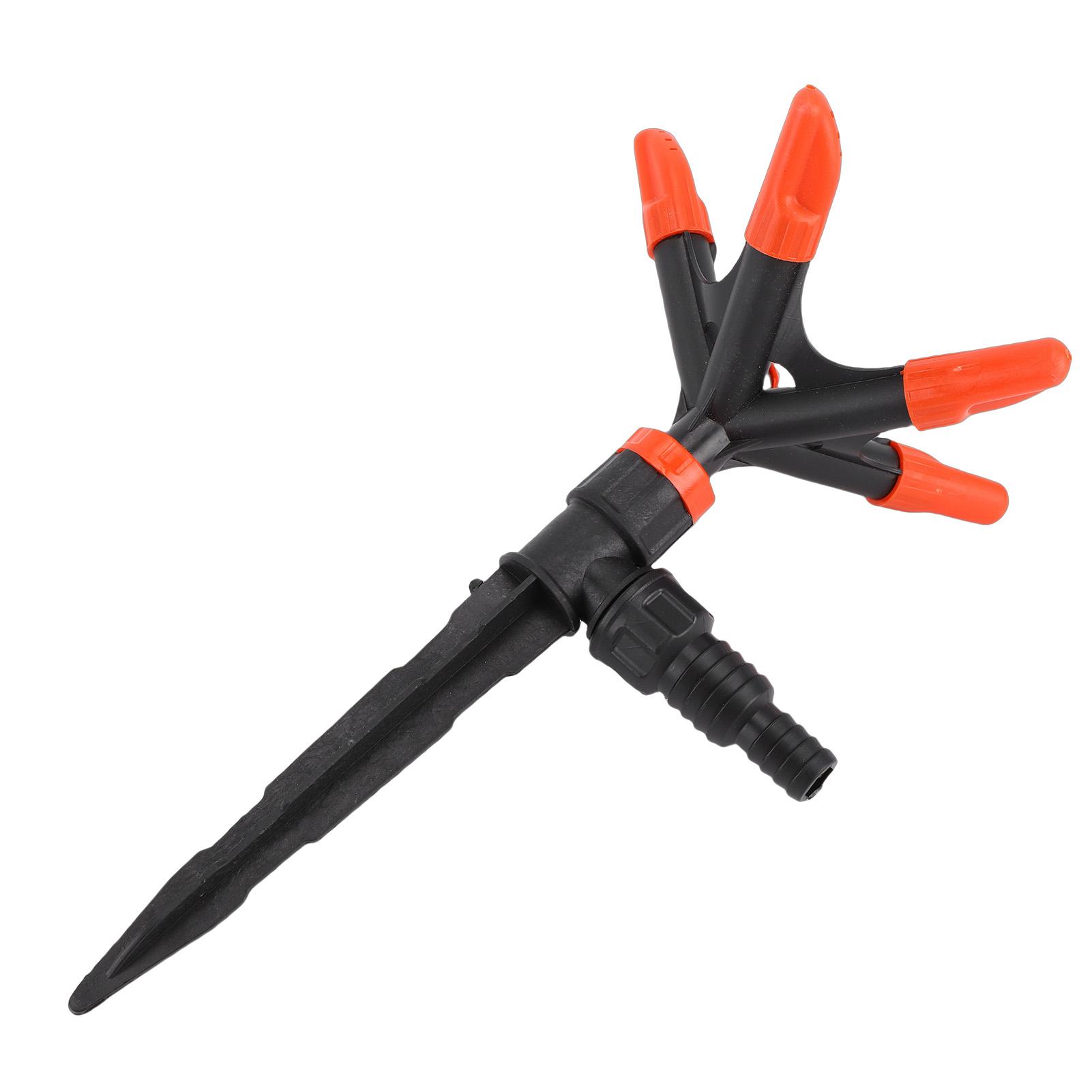 

Automatic Sprinkler Head 360 Degree Rotating 5 Nozzle Water Sprayer for Lawn Yard Irrigation Flower Vegetable Watering