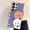 Bubu Dudu Cartoon Cute Plating Phone Case For Samsung Galaxy S24 S25 FE S26 Edge S23 Ultra S22 S21 Plus S20 Anti-Fall Airabag Co