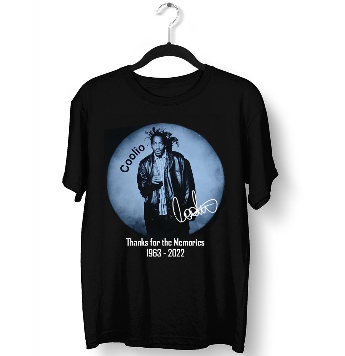 

1963 20022 Signed COOLIO Gangsta Shirt Black Unisex Classic S-2345XL EM0421 Unisex T-Shirt XXL