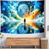 Delur Time Travel Tapestry Galaxy Meditation Universe Starry Sky Wall Hanging Tapestry Milky Way Outer Space Abstract Psychedeli
