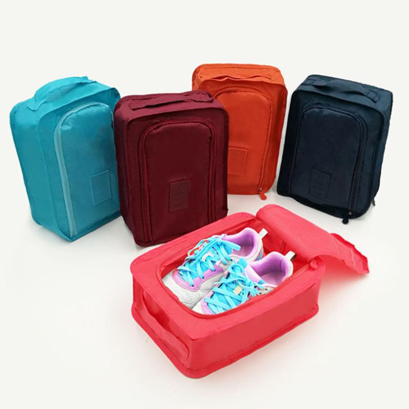 Portable Folding Shoes Storage Bag Multifunctional Waterproof Travel Sneaker Shoes Bag Pouch Organizer Handheld Case 6 Colors