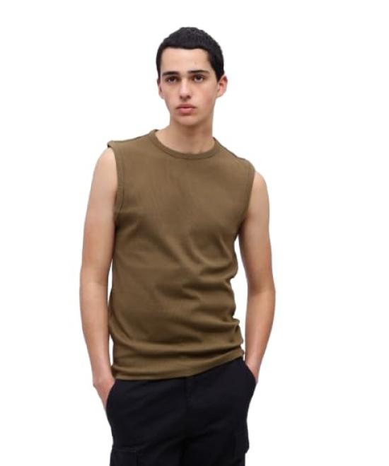 

AVIREX DAILY RIB NOSLEEVE T-SHIRT men s M olive 783-5935001