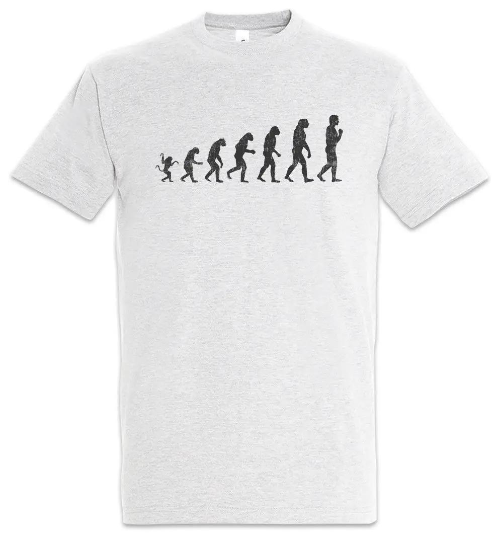 Human Evolution Men T-Shirt Fun Geek Nerd Ape Apes Charles Darwin Biologist T Shirts S