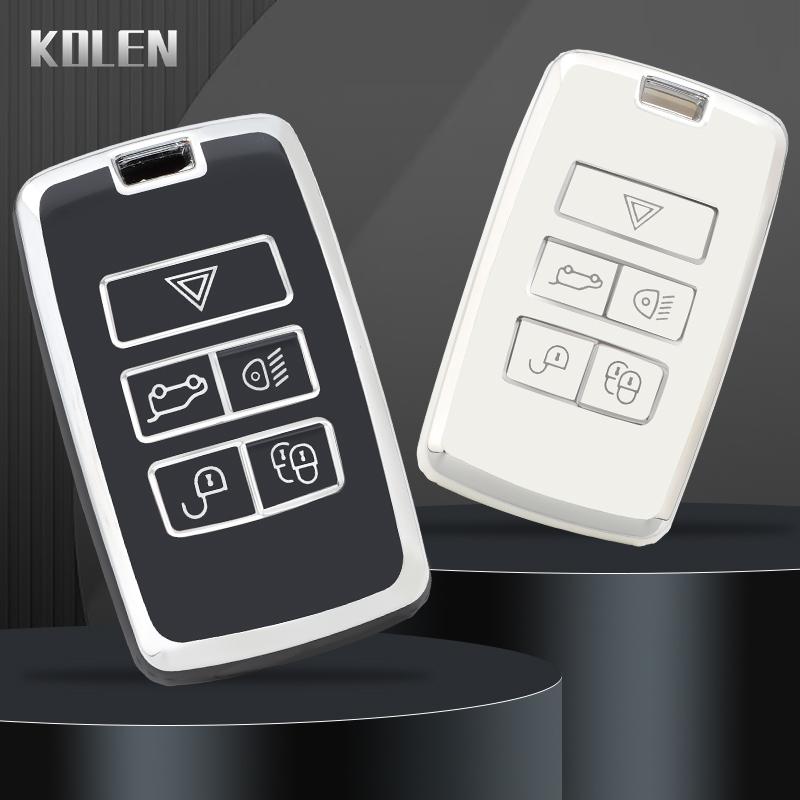 Tpu Car Remote Key Case Cover Shell Fob For Land Rover Range Rover Evoque Discovery Sport Velar For Jaguar Xe E-Pace Xf Keychain
