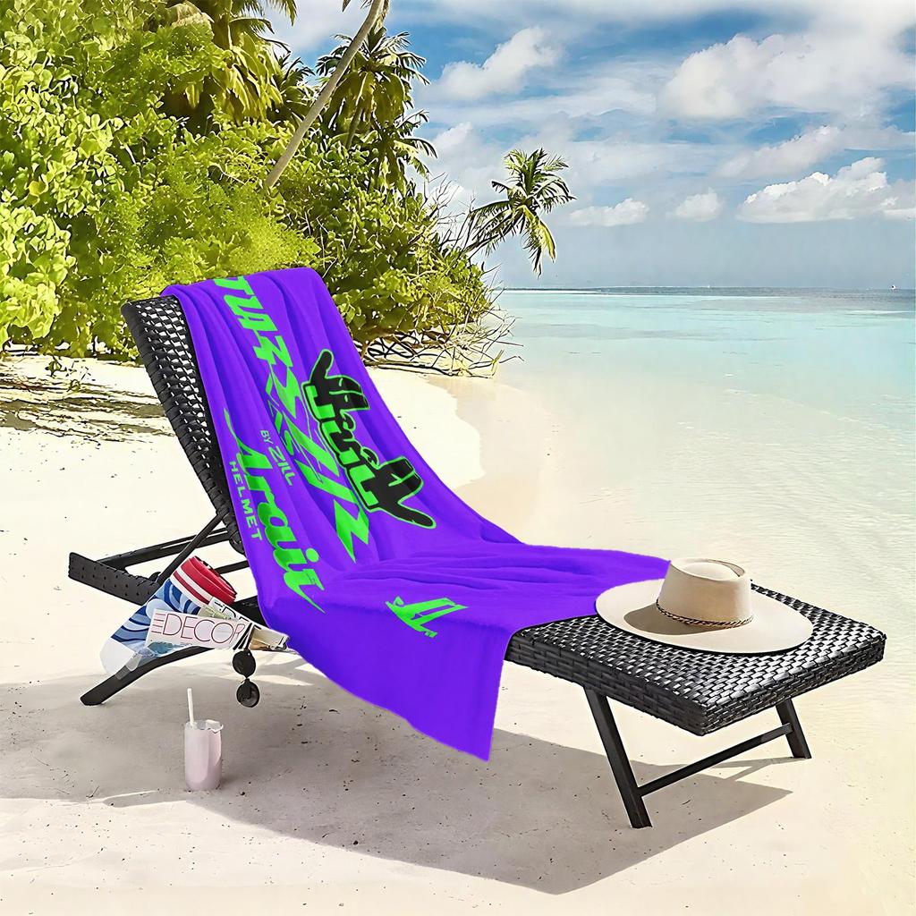 1pc Neon Streetwear Graphic Design 2D Printed Microfiber Beach Towel, quick dry super absorbent. Great for beach, pool