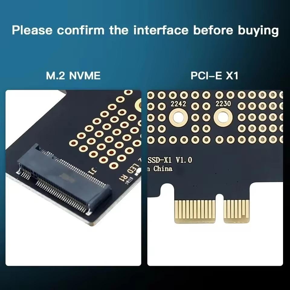 4 Port M.2 NVME SSD To PCIE X16 Adapter Converter Card Support 2230/2242/2260/2280 Host Controller Expansion Card LED Indicator