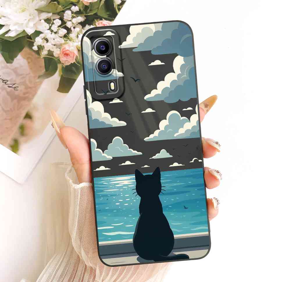 For Vivo Y53s 5G V2111A Case Printed Popular Cartoon Animals Silicone Back Cover For Vivo Y 53S 5G V2058 6.58" Phone Cases Capa