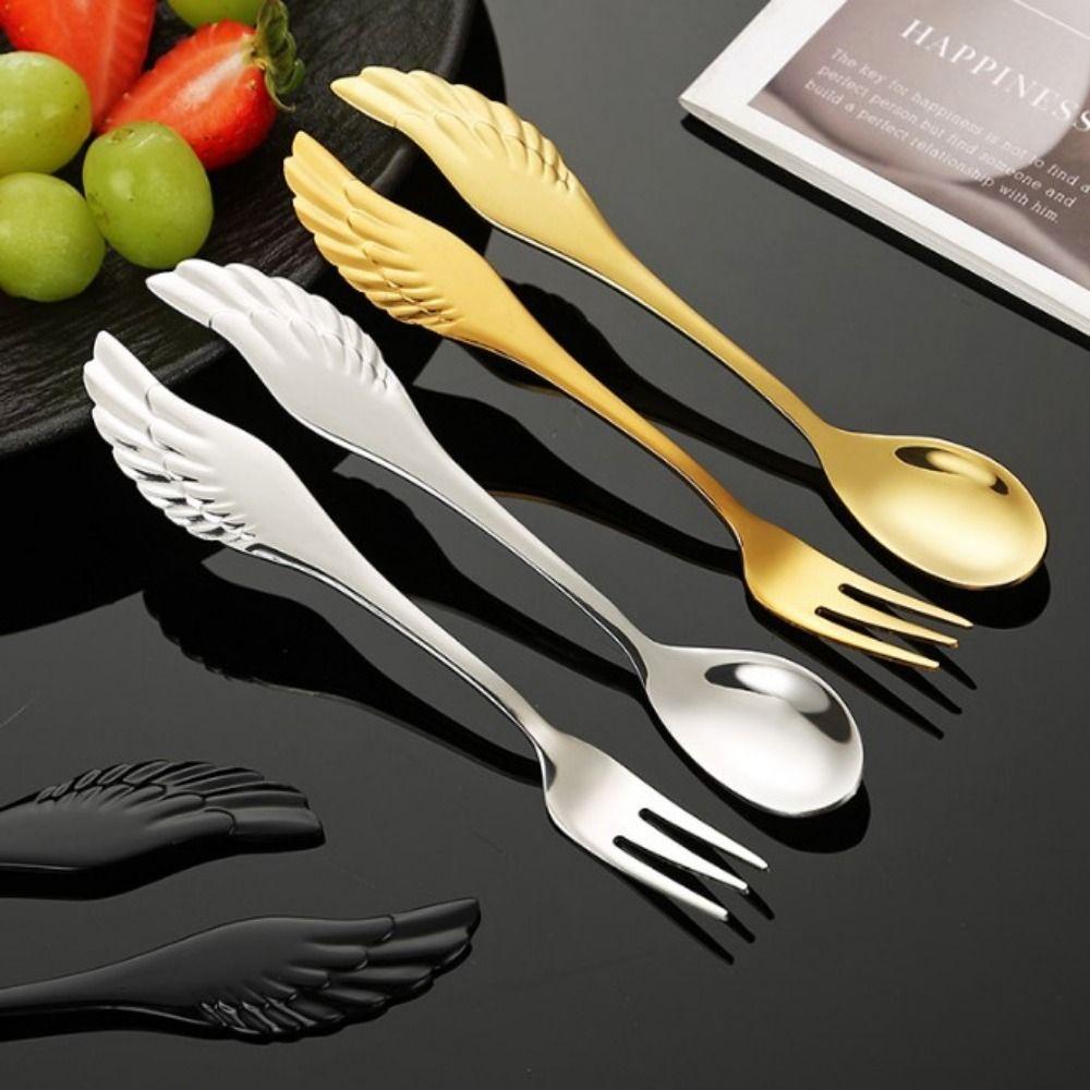 Elegant Swan Cutlery Set with  Forks Spoons Dessert Forks Spoons Cutlery Holder Racks  Restaurant