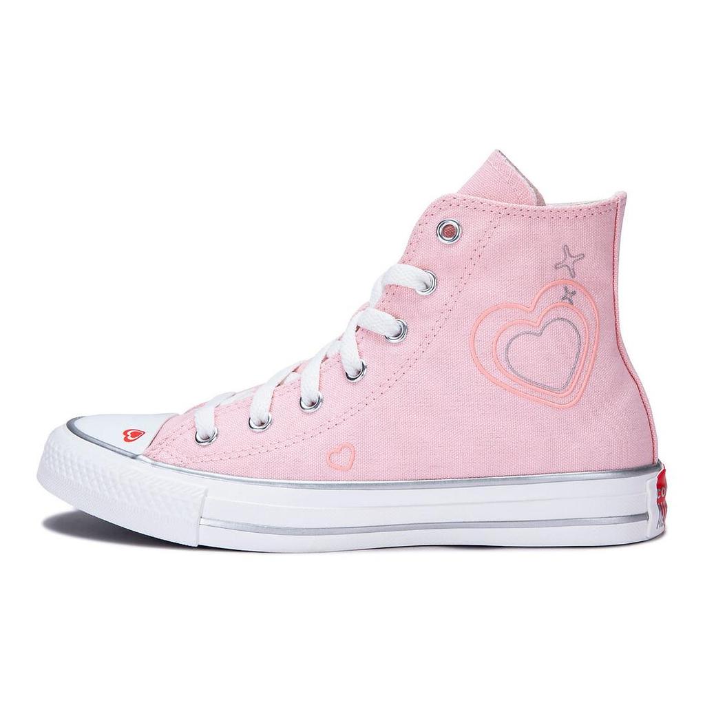 Converse Chuck Taylor All Star High GS Y2K Heart Kids Sneakers Pink Donut-Glaze Vintage-White A09118C
