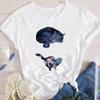 Fashion Cartoon Cat Plant Casual New Lovely Tees Women Short Sleeve Lady Female Graphic Tops Clothes Print Tshirt TShirt