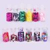 SYGA Acrylic 3D Glitter Powder Manicure Nail Stickers Set of 48 (Multicolour)