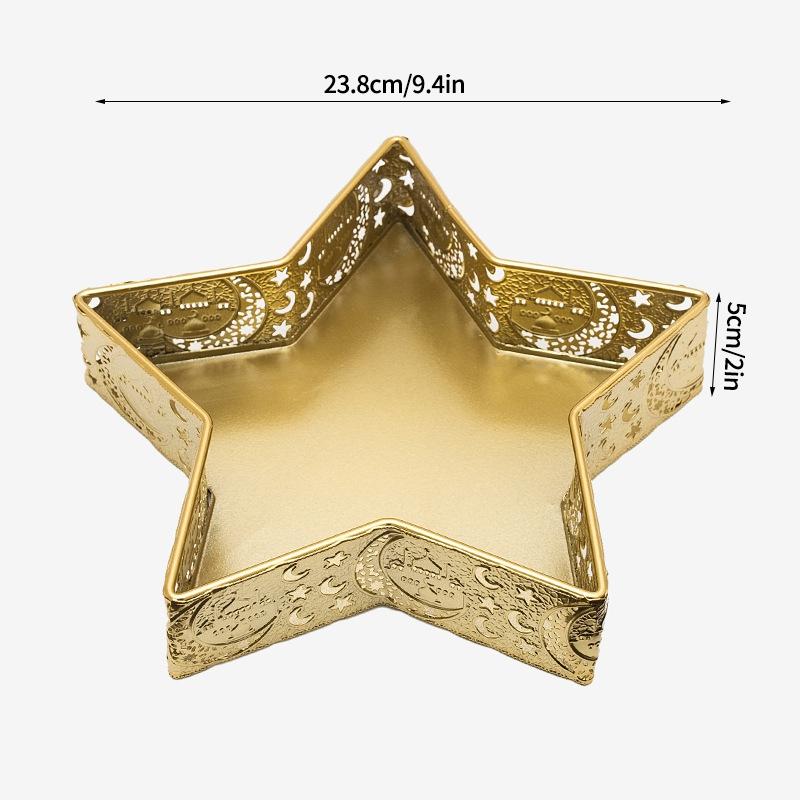 Ramadan Candy Box Tray Mubarak Ramadan Decoration Eid Mubarak Sweet Table Trays Snack Dishes Kareem Muslim Party Supplies
